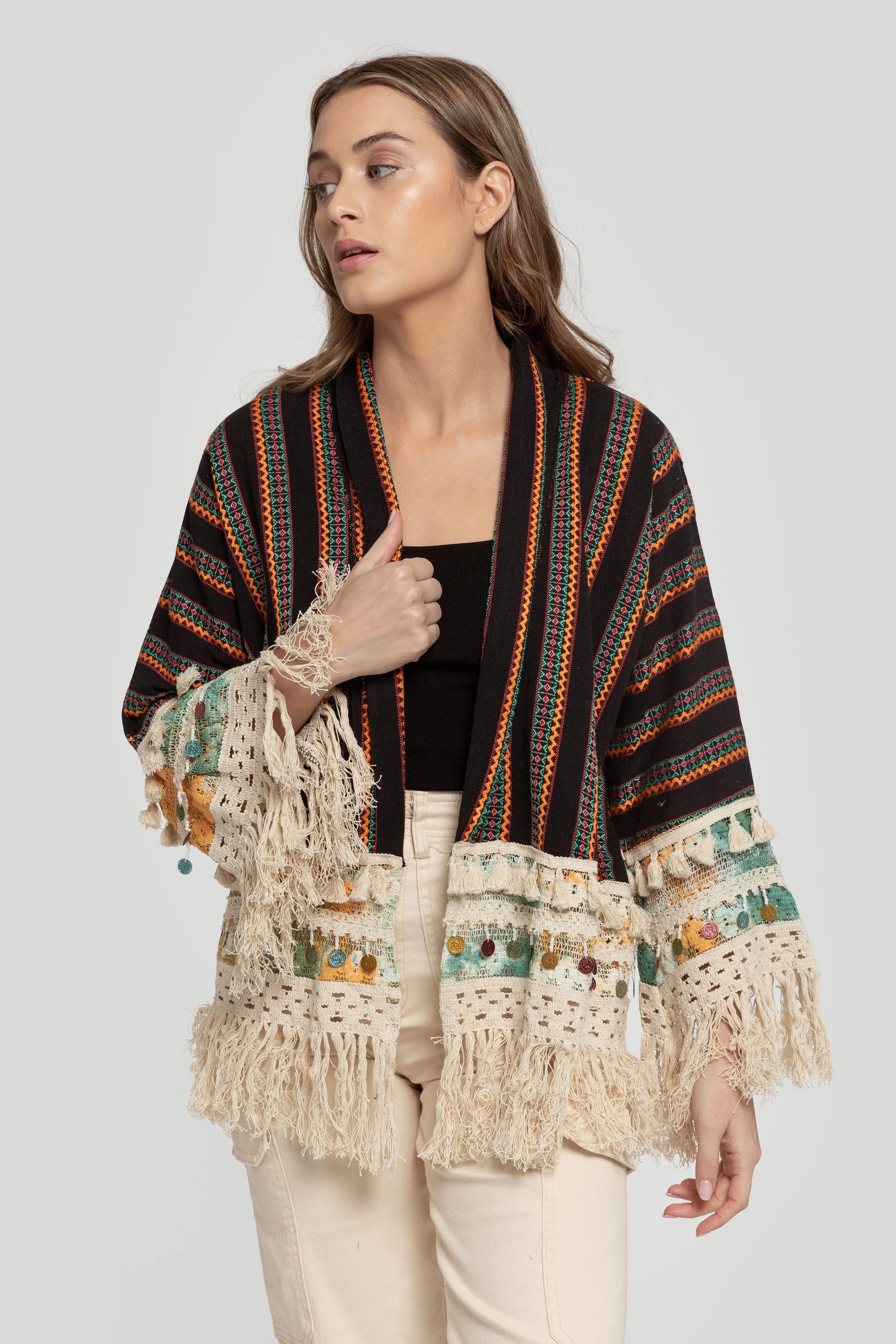 KIMONO BOHO POMPONES - Image 2