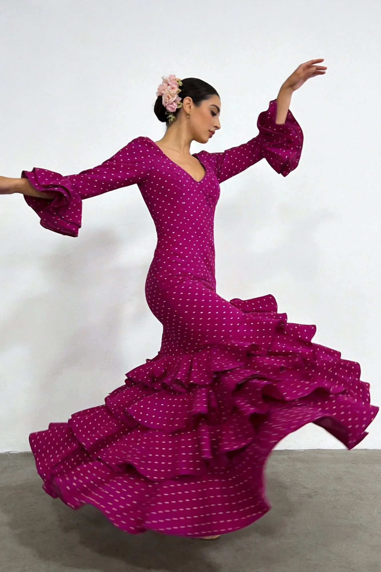 TRAJE DE FLAMENCA LOLITA LUNARES PEQUEÑOS - Image 3