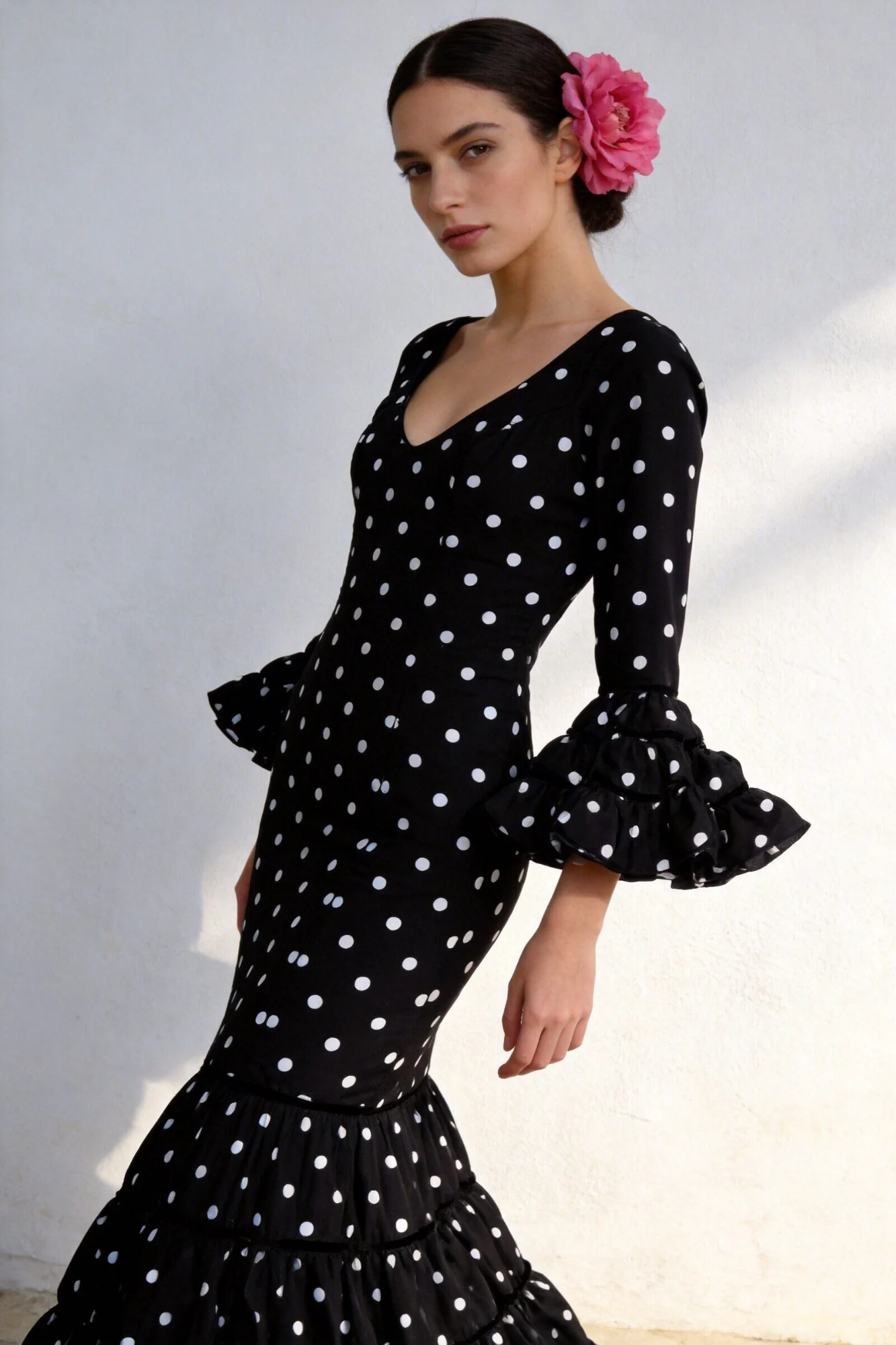 TRAJE FLAMENCA SRA ROSALÍA LUNARES PEQUEÑOS - Image 6